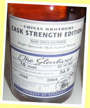 Glenlivet 16yo 1988/2004 (56.9%, OB, Chivas Brothers, batch #GL 16 003, 50cl)