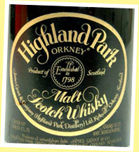 Highland Park 17yo ‘no vintage’ (43%, OB, James Grant green dumpy, 70’s)