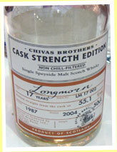 Longmorn 17yo 1987/2004 (55.1%, OB, Chivas Brothers, batch #LM 17 002, 50cl)