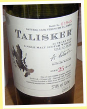 Talisker 25yo bottled in 2004 (57.9%, OB, refill casks, 21000 bottles)