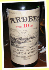 Ardbeg 10yo (80 proof, OB for France, 60's)