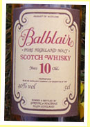 Balblair 10yo (40%, G&M licensed bottling, 1980’s)