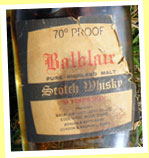 Balblair NAS (70 proof, G&M licensed bottling, 1970’s)