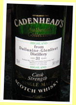Dailuaine-Glenlivet 31yo 1966/1997 (56.8%, Cadenhead's Authentic Collection)