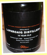 Laphroaig 16yo 1988/2004 (52.5%, The Whisky Shop, dumpy bottle, 614 bottles)