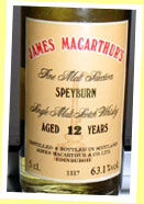 Speyburn 12yo (63.1%, James MacArthur, bottled 1992, cask #3337)