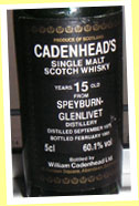 Speyburn-Glenlivet 15yo 1975/1991 (60.1%, Cadenhead’s)