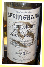 Springbank 50yo ‘Millenium’ (40.5%, OB, ca 2001)