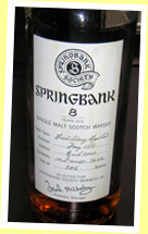 Springbank 8yo 1995/2004 (56%, OB for the Springbank Society, fresh sherry, 306 bottles)