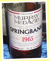 Springbank 1965/1998 (46%, Murray McDavid, cask 580, 204 botles)