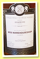 Bowmore 2001/2019 (49.2%, Malts of Scotland, Warehouse shop, sherry hogshead, cask #MoS 19021, 139 bottles) Bowmore 2001/2019 (49.2%, Malts of Scotland, Warehouse shop, sherry hogshead, cask #MoS 19021, 139 bottles)