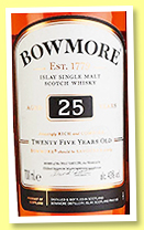 Bowmore 25 yo (43%, OB, +/-2019) Bowmore 25 yo (43%, OB, +/-2019)