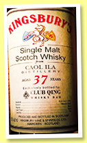 Caol Ila 37 yo 1982/2019 (56.3%, Kingsbury for Club Qing Hong Kong, butt, cask #700) Caol Ila 37 yo 1982/2019 (56.3%, Kingsbury for Club Qing Hong Kong, butt, cask #700)