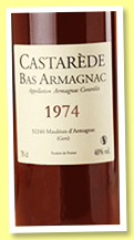 Castarède 1974/2018 (40%, OB, Bas-Armagnac) Castarède 1974/2018 (40%, OB, Bas-Armagnac)