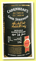 Pulteney 14 yo 2006/2020 (55.4%, Cadenhead, Authentic Collection, bourbon hogshead, 294 bottles) Pulteney 14 yo 2006/2020 (55.4%, Cadenhead, Authentic Collection, bourbon hogshead, 294 bottles)