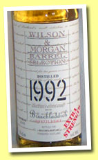 Bruichladdich 1992/2005 'Extra Strength' (50%, Wilson & Morgan)