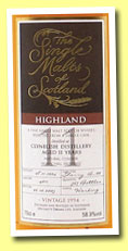 Clynelish 11yo 1994/2005 (58.9%, Single Malts of Scotland, sherry butt, cask #4011)