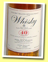 Glen Ord 40yo (40.1%, Royal Mile Whiskies, 300 bottles, circa 2005)