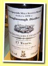 Glenglassaugh 27yo 1978/2005 (46.7%, Auld Distiller's Collection, Jack Wieber, ‘Dark Sherry’, 170 Bottles)