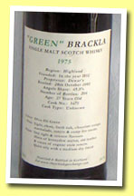 Royal Brackla 27yo 1975/2002 'Green Brackla' (59.7%, The Whisky Exchange, cask #5471, 204 bottles)