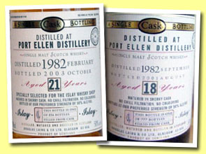 Port Ellen 21yo 1982/2003 (50%, Douglas Laing OMC for Islay Whisky Shop, 216 bottles)