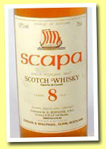 Scapa 8yo (40%, Gordon & MacPhail licensed bottling, 1980’s)