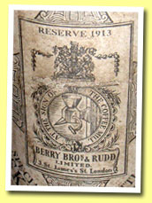 Talisker Reserve 1913 (70° proof, Berry Bros and Rudd, probably late 1920’s - early 1930's)