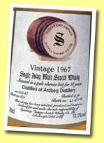 Ardbeg 28yo 1967/1995 ‘Pale Oloroso’ (53.7%, Signatory, cask #575, 548 bottles)