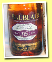 Balblair 16yo (40%, OB, 2005)