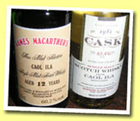Caol Ila 1981/1996 (63.4%, Gordon & MacPhail Cask Strength, casks #2081 /2086)