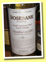 Rosebank 10yo 1991 (43%, Lord of Scotland, Nextstar brands)