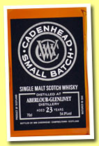 Aberlour-Glenlivet 23 yo 1989/2013 (54.9%, Cadenhead, small batch, bourbon hogshead, 522 bottles) 