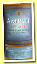 Amrut 'Herald' (58.4%, OB, barrel, cask #3030, 219 bottles, 2013)