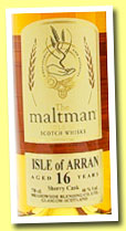 Isle of Arran 16 yo 1996/2013 (46%, The Maltman, oloroso sherry, cask #1094, 391 bottles) 