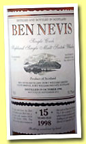 Ben Nevis 15 yo 1998//2013 (54.5%, OB, oloroso, cask #586)