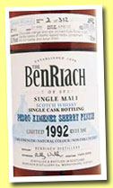 Benriach 21 yo 1992/2013 (53.3%, OB, batch 10, Pedro Ximenez hogshead, cask #986, 312 bottles)