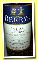 Berry's Islay Reserve 16 yo (57.6%, Berry Bros & Rudd for Switzerland, +/-2013)