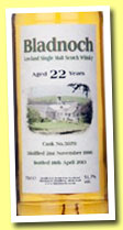Bladnoch 22 yo 1990/2013 (51.7%, OB, cask #5070)