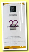 Bladnoch 22 yo 1991/2013 (47.8%, Pure Spirit, bourbon) 