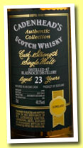 Bladnoch 23 yo 1990/2013 (48.5%, Cadenhead, Authentic Collection, bourbon hogshead, 282 bottles) 