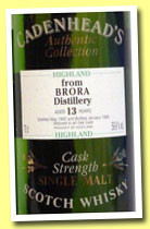 Brora 13 yo 1982/1996 (59.9%, Cadenhead, Authentic Collection)