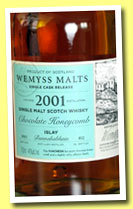 Bunnahabhain 2001/2013 ‘Chocolate Honeycomb’ (46%, Wemyss Malts, sherry puncheon, 812 bottles) 