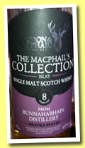 Bunnahabhain 8 yo 'Heavily Peated' (43%, Gordon & MacPhail, MacPhail's Collection) 