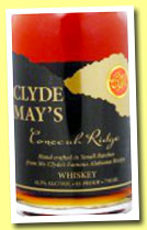 Clyde May's Conecuh Ridge (42.5%, OB, Alabama whiskey, +/-2013)