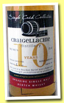 Craigellachie 10 yo 2003/2013 (54.5%, Single Cask Collection, bourbon barrel, rum finish) 