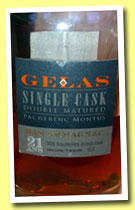 Gélas 21 yo 'Single Cask Double Matured' (44.2%, OB, bas-armagnac, 305 bottles, +/-2012)