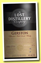 Gerston (46%, The Lost Distillery Company, blended malt, 2013)