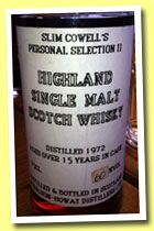 Glen Garioch Highland 15 yo 1972 (60%, Slim Cowell’s Personal Selection II, +/-1987)