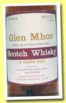 Glen Mhor 8 yo (57%, Gordon & MacPhail, 75cl, +/-1980)
