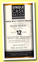 Glen Moray 12 yo 2000 (56.1%, Single Cask Nation, first fill bourbon, cask #797, 148 bottles, +/-2013) 